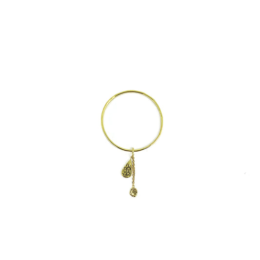 Precious Pear Charm Ring