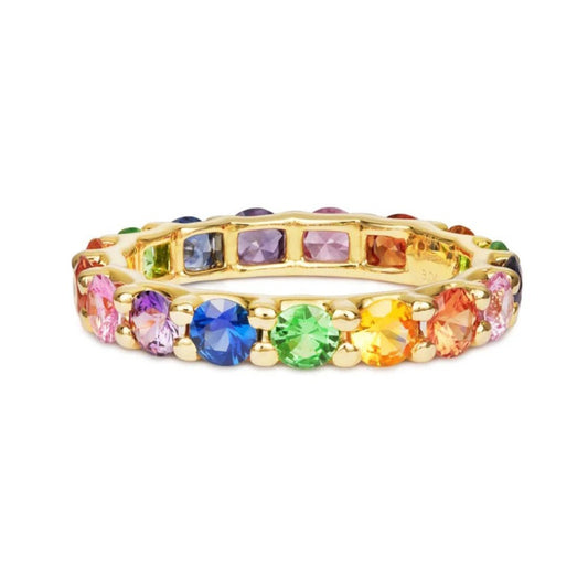 Chunky Mixed Rainbow Sapphire Ring