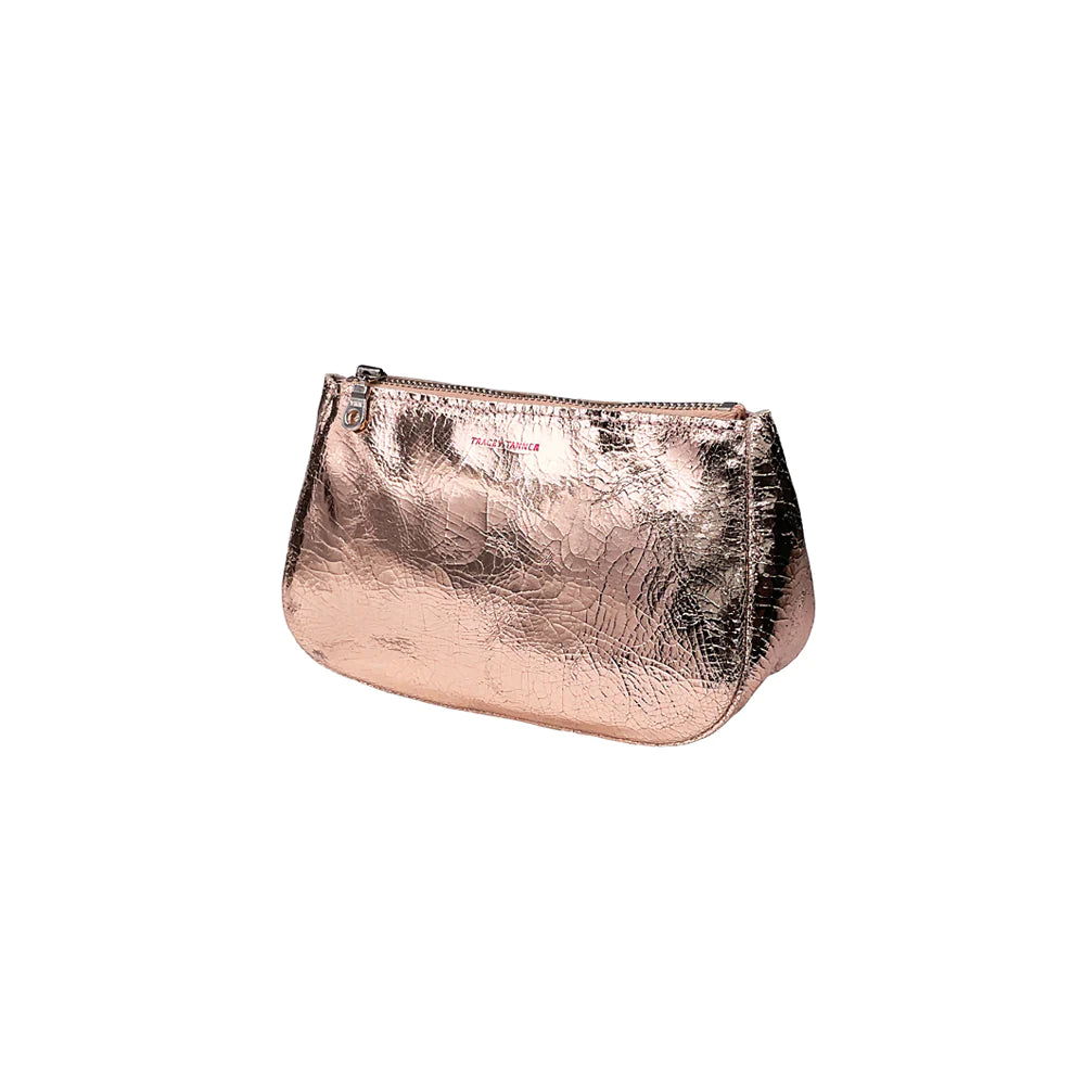 Small Leather Fatty Pouch - Foil Rose Gold