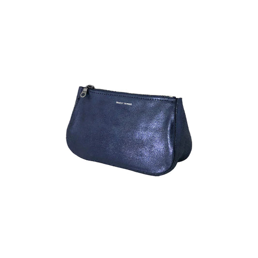 Small Leather Fatty Pouch - Sparkle Twilight Blue