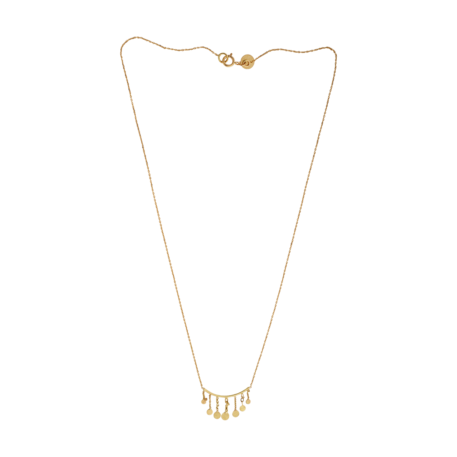 Sweet Pea 18ct gold Ancient Worlds chain drop necklace.