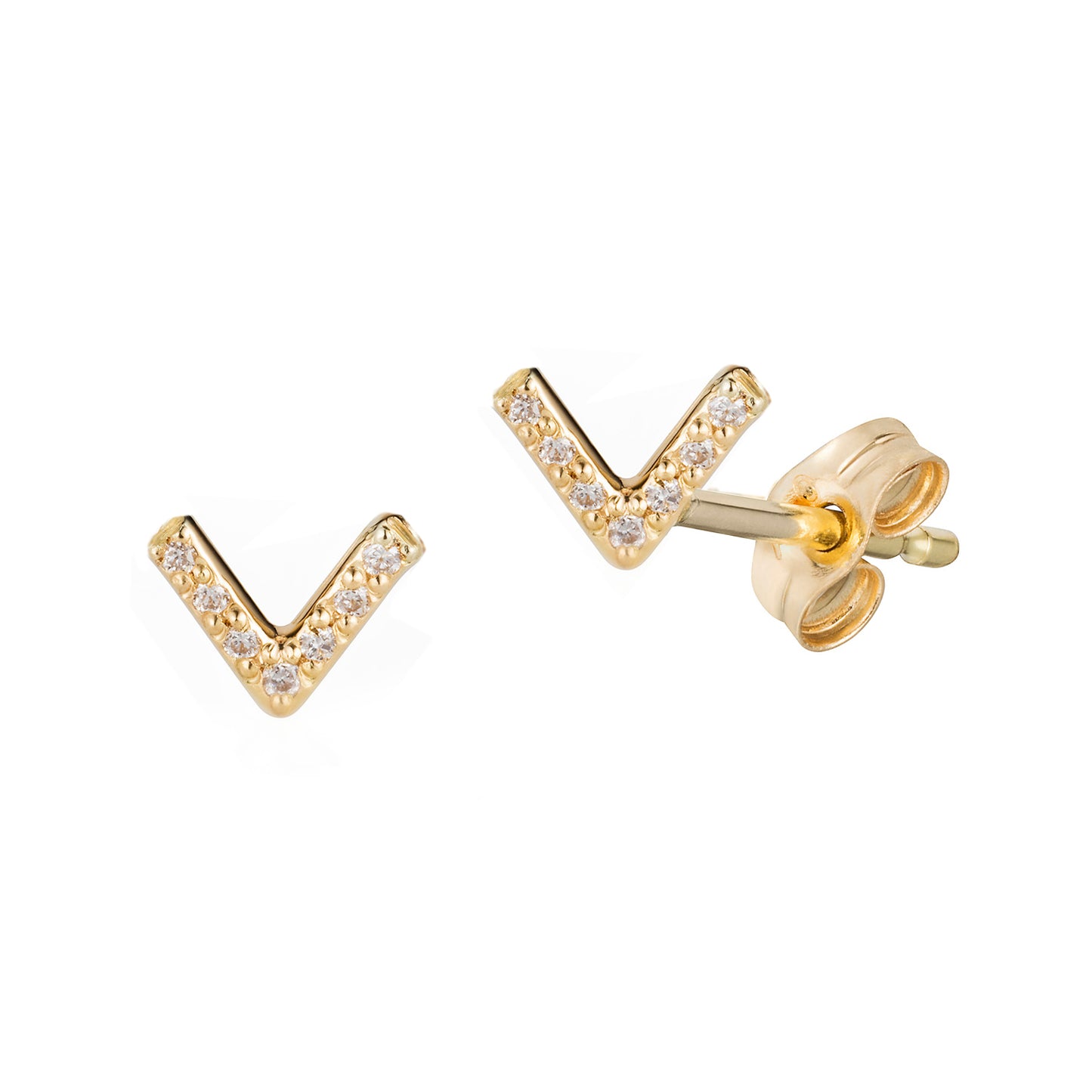 Sale Nano Shapes Diamond V Stud Earrings