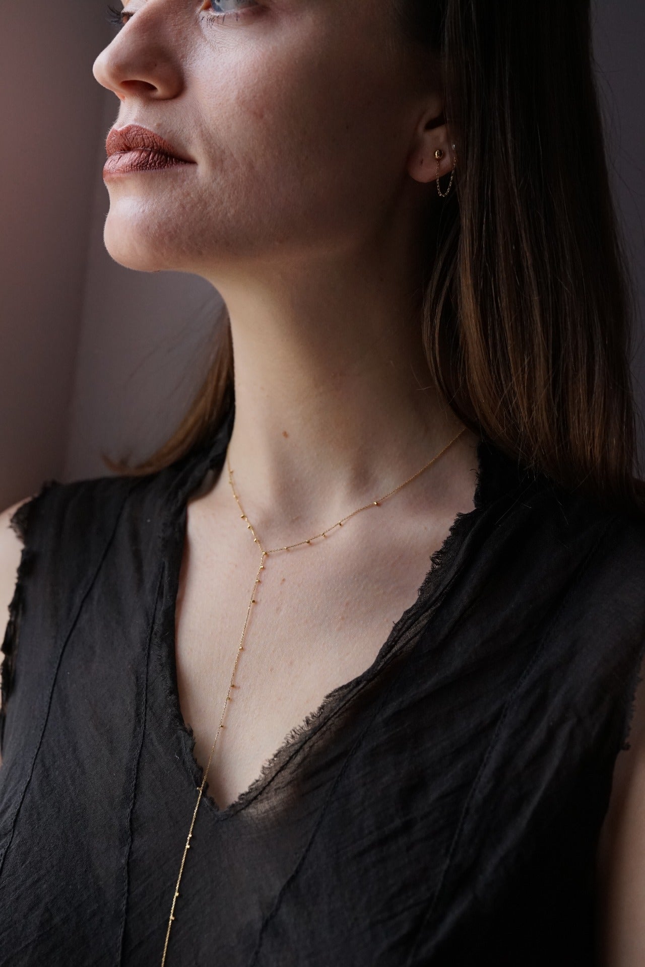 Gold Dust barely there chain necklace
