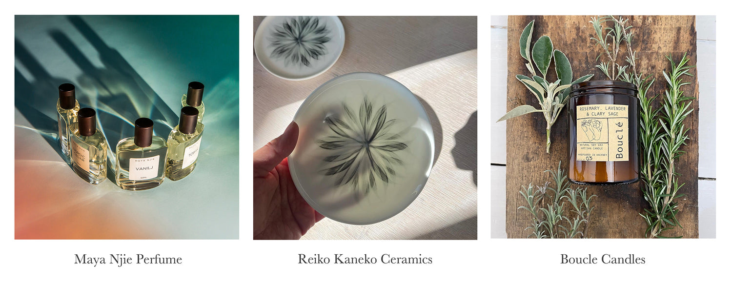 Maya Njie Perfume Reiko Kaneko Ceramics Boucle Candles