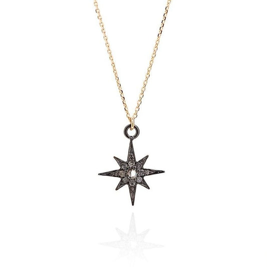Laura Lee diamond set Northern Star 9ct yellow gold Necklace