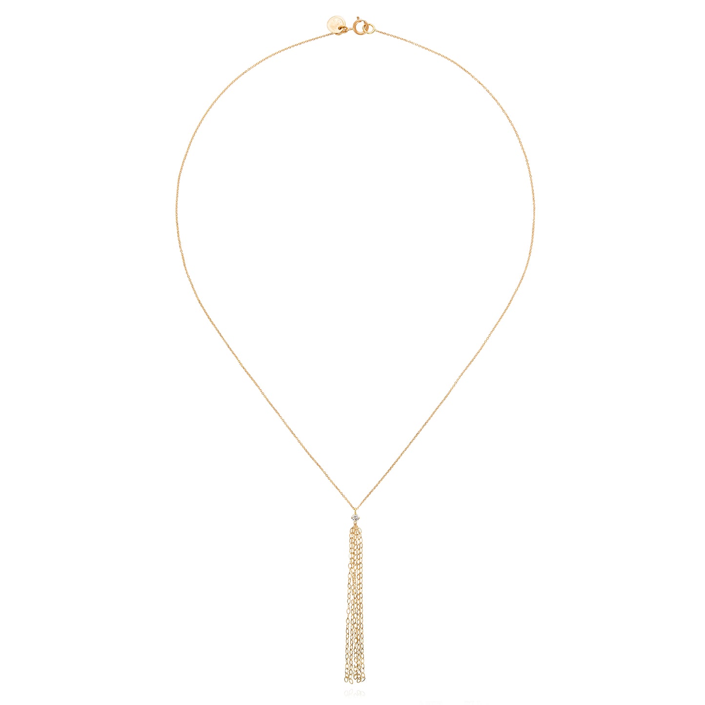 Gold Tassel Drop Necklace