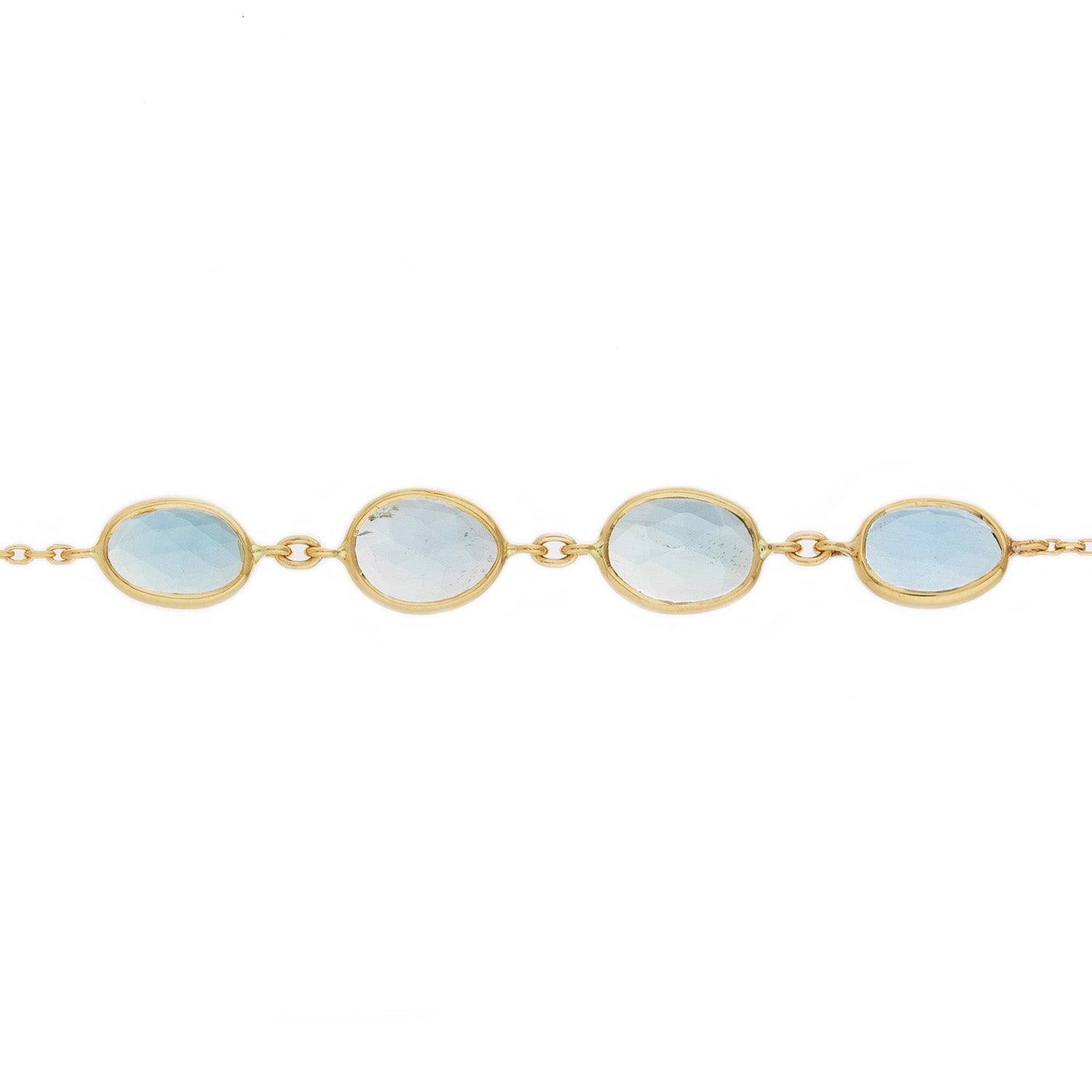 Celine Daoust_One of a Kind multi Maya Aquamarine Chain Bracelet