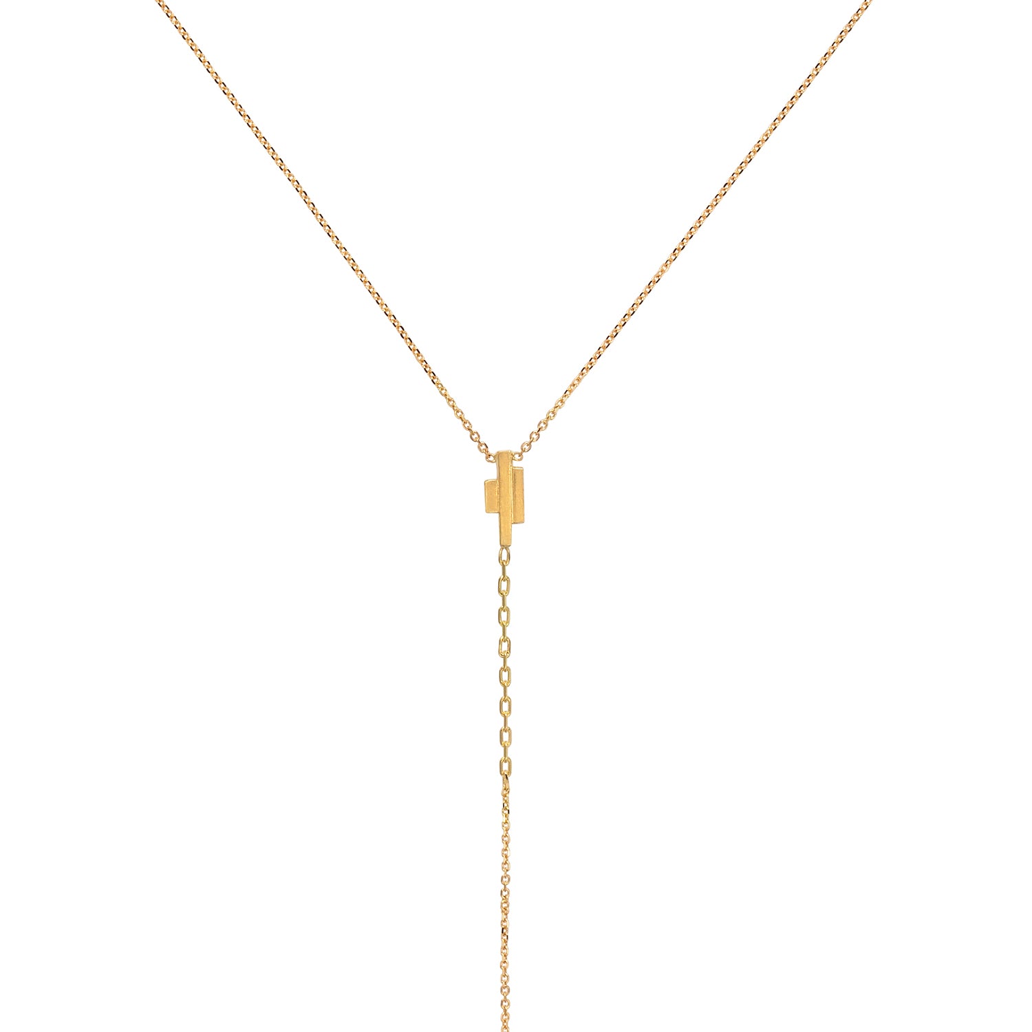 18CT DECO DECADENCE LARIAT STYLE BAR NECKLACE