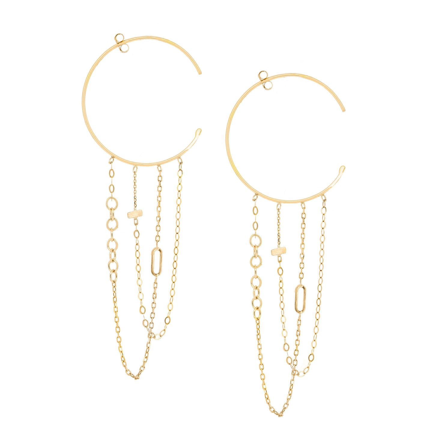 18ct Gold Chains Galore dangling hoops
