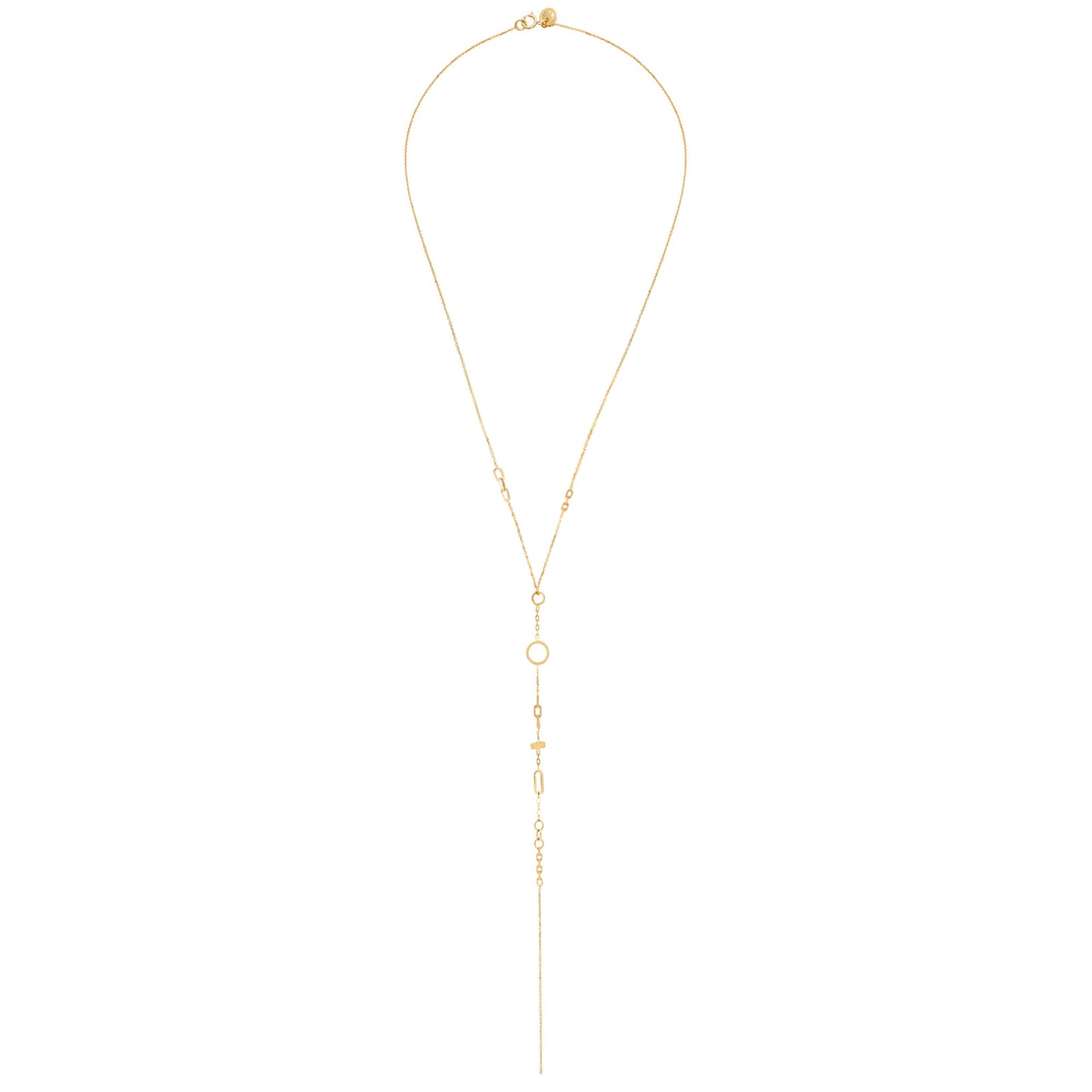 18ct Gold Chains Galore Lariat Necklace.