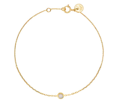 Opal gold chain bracelet