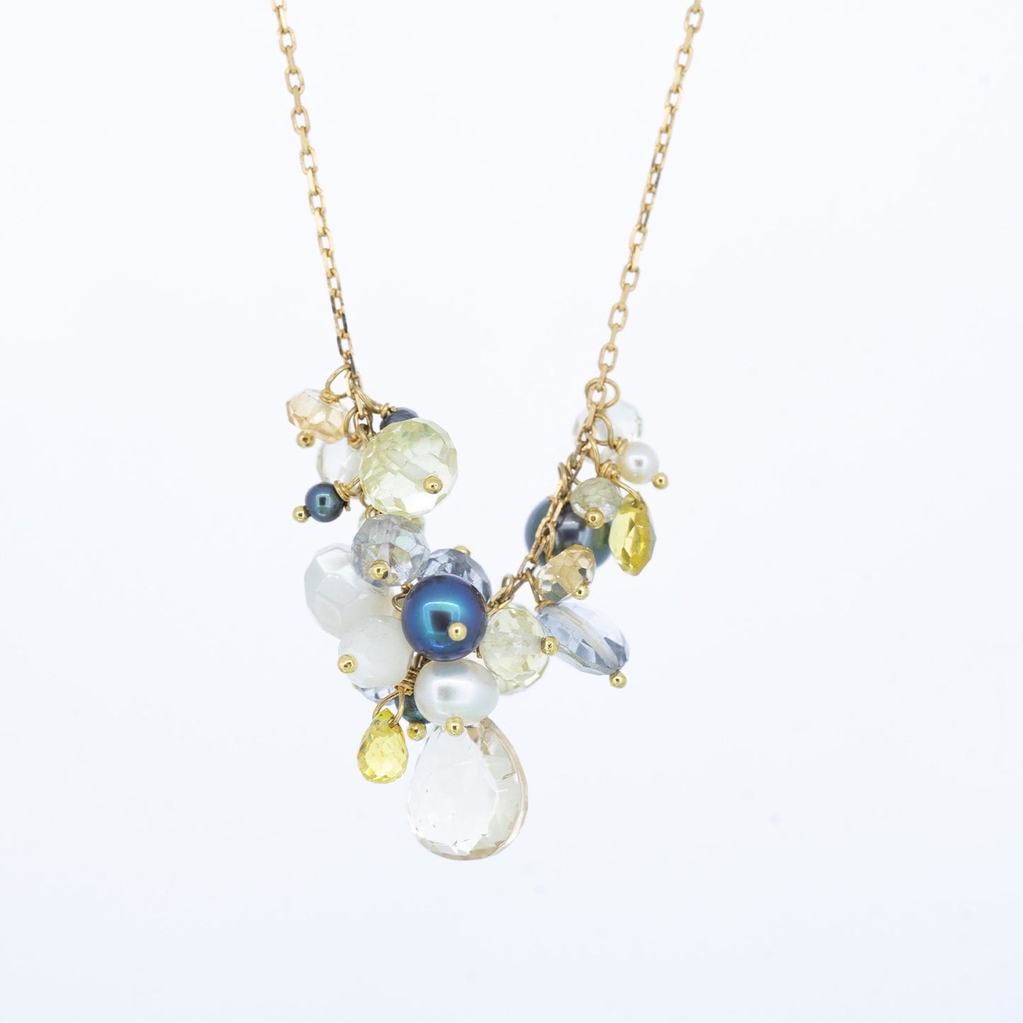 Sale Yellow Aquamarine Drop Necklace