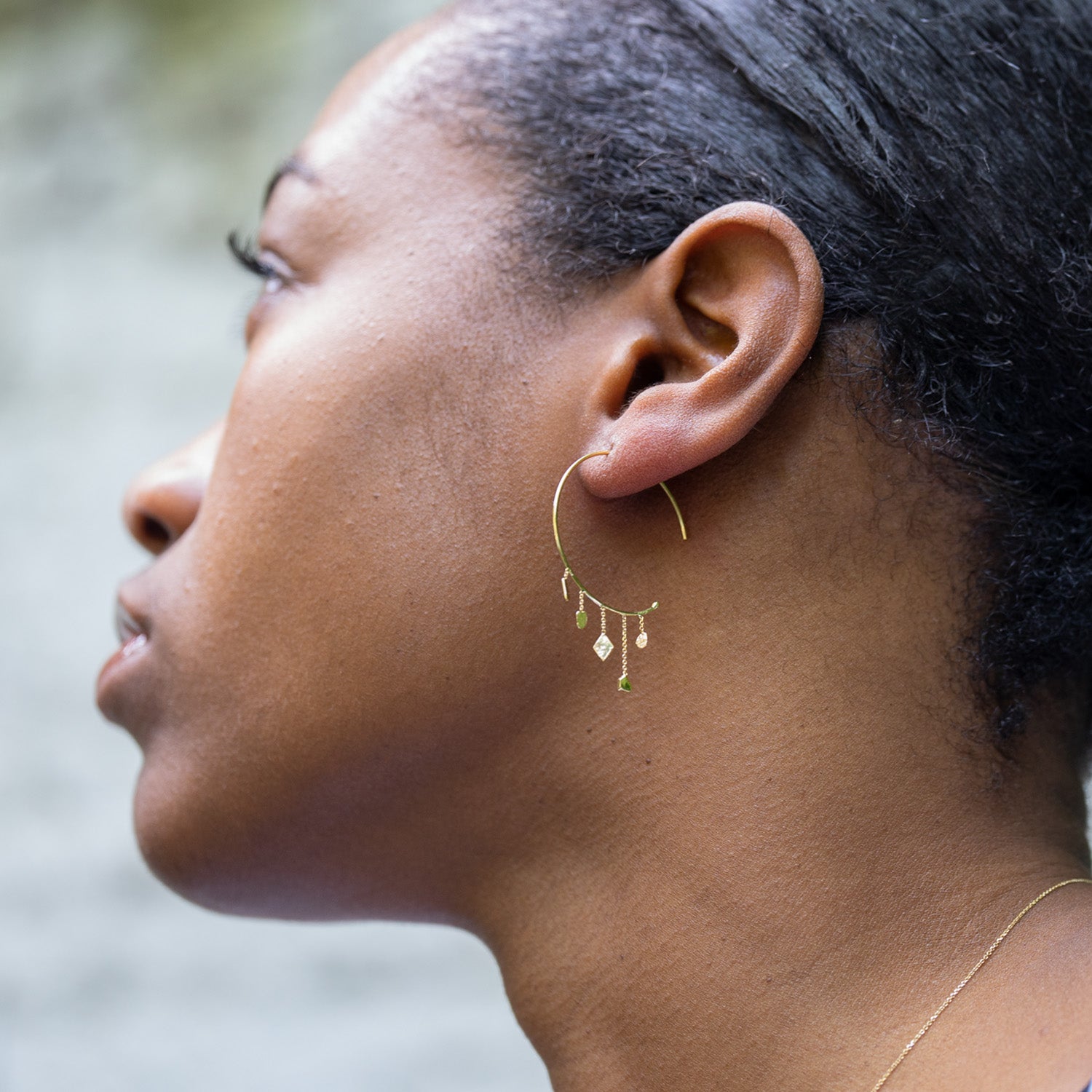 Machete Baby Chunky Hoops in 3/4 Silver- Bliss Boutiques