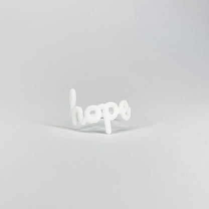 Zoe Sherwood 'Hope' Ring in white