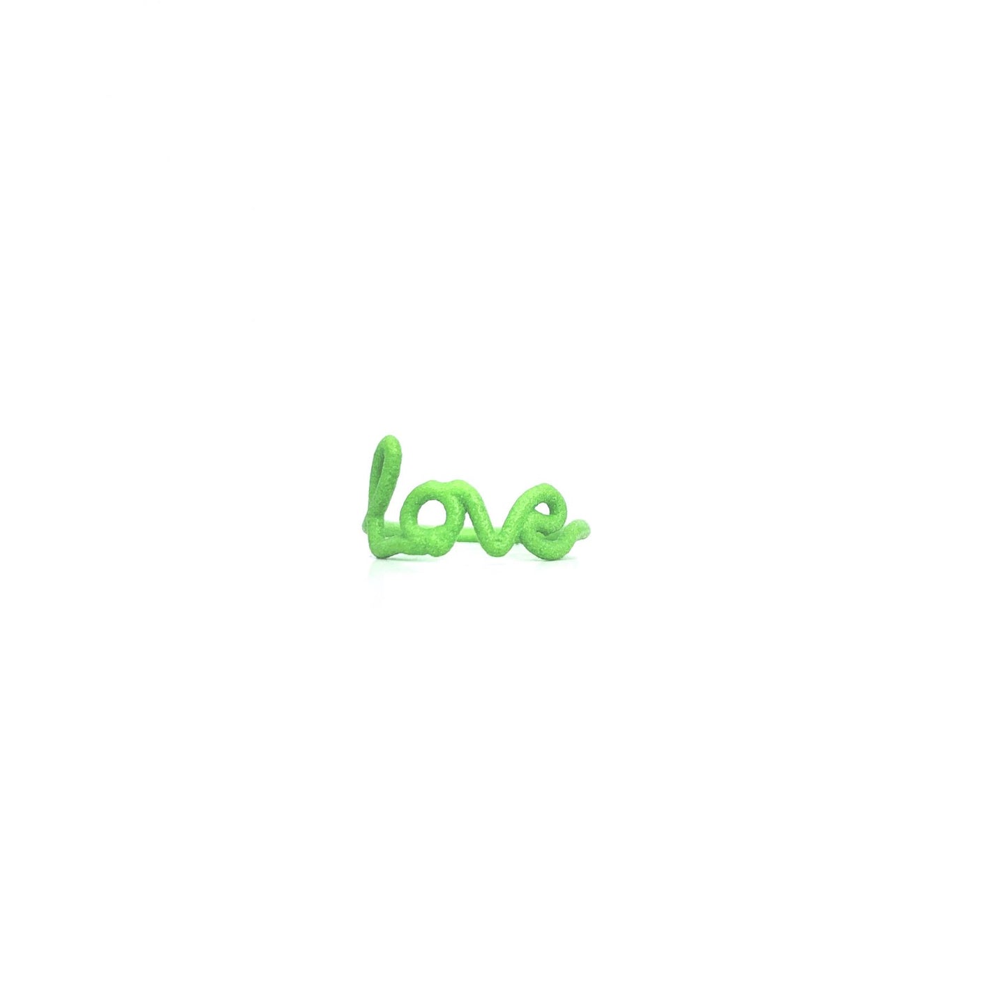 zoe sherwood love ring The Original This Is ‘Love’ Statement Ring in green