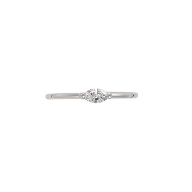Sweet Pea 18ct white gold marquise diamond solitaire engagement ring