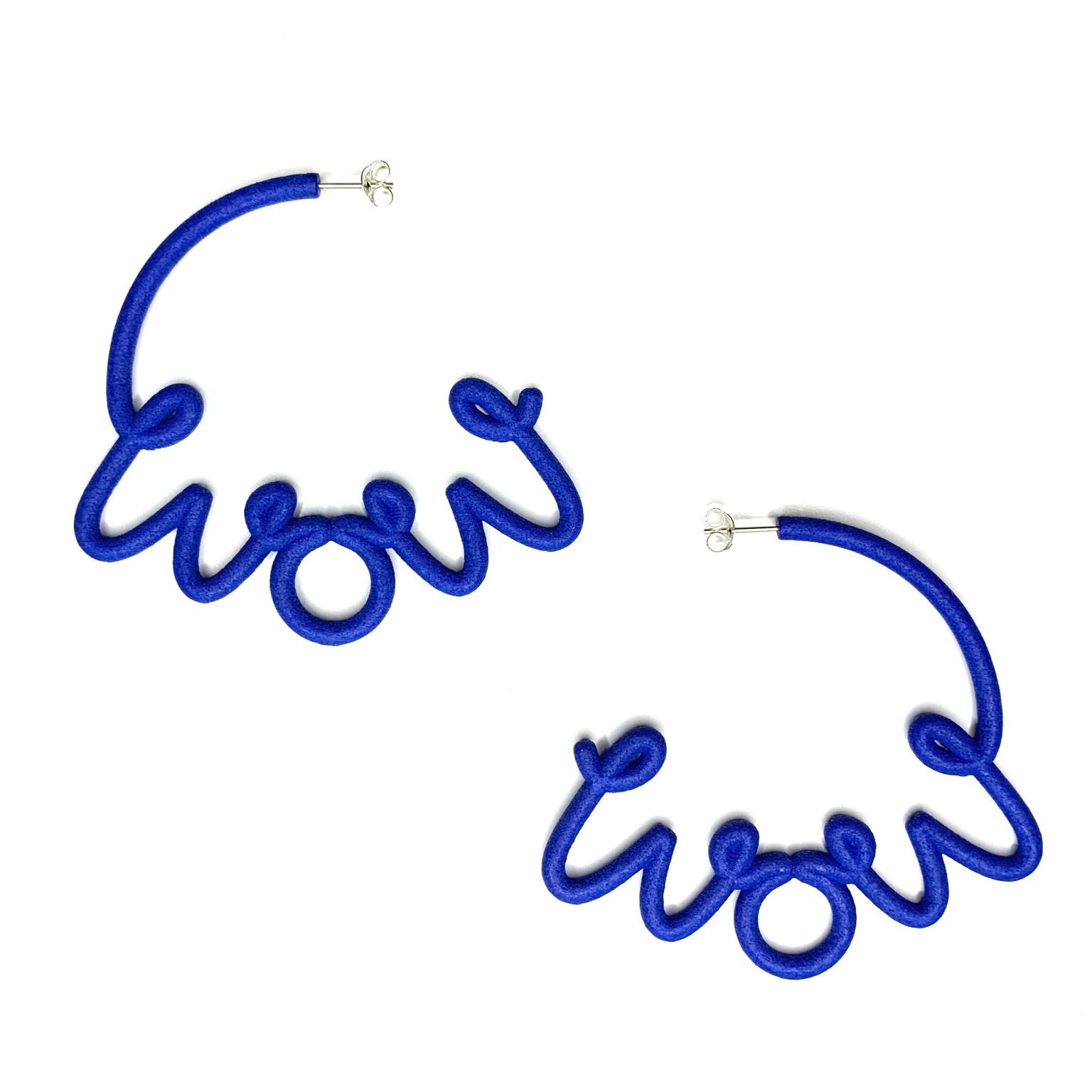This is ‘WOW’ hoop earrings on model