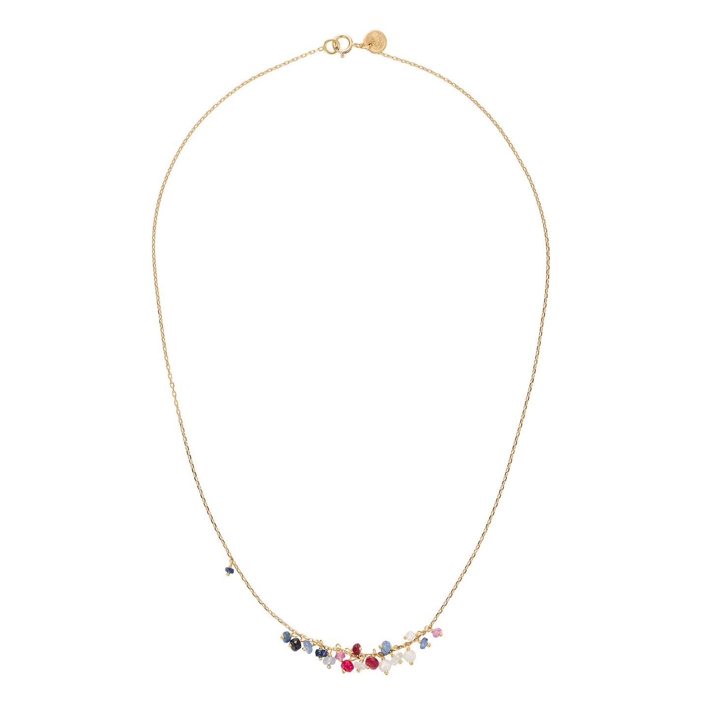 Sale Pogo Punk Ruby Sapphire and Corondum Necklace