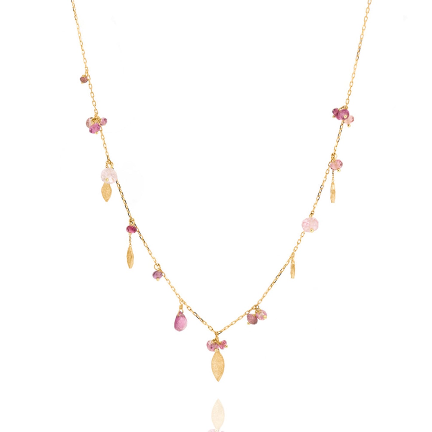 Romantic World Mixed Pink Stone Necklace