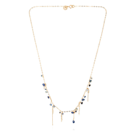 18ct yellow gold Blue Sapphire Necklace