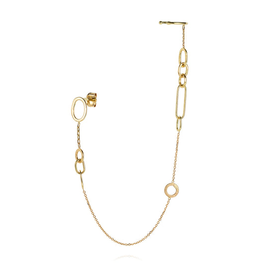 Linked with Love Stud To Cuff Earring