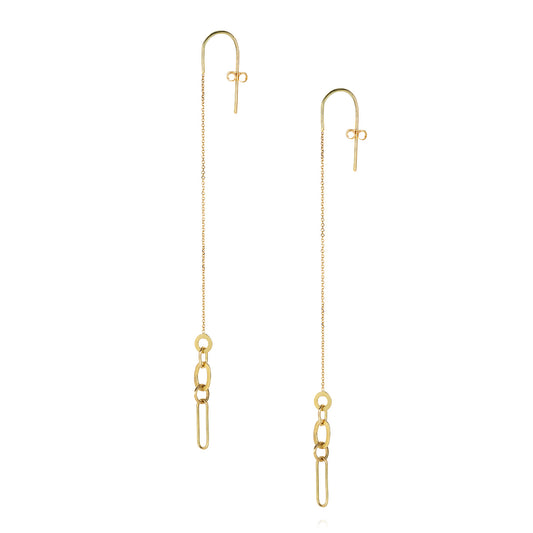 Linked with Love Long Hook Earring