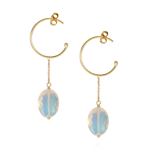 OPAL DROP HOOPS