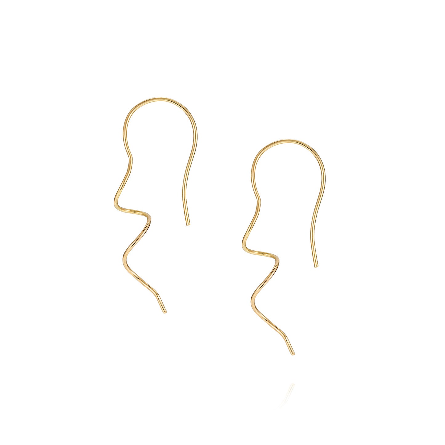 18ct yellow gold Doodle hooks