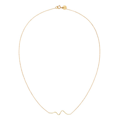 doodles in gold 18ct yellow gold fine chain necklace with Doodle bar