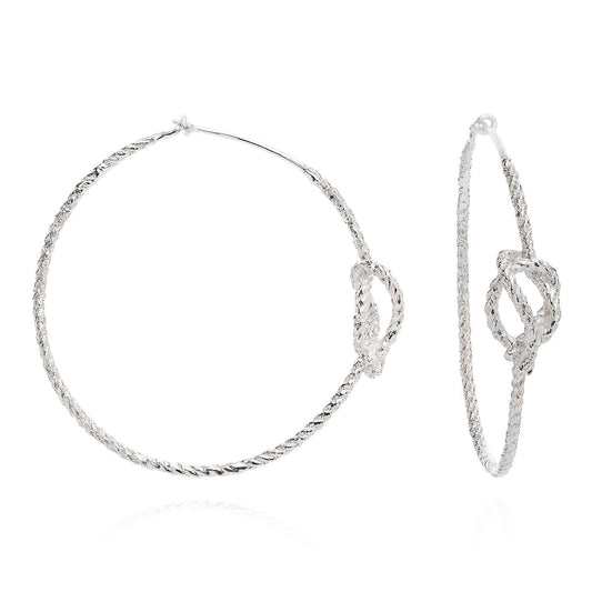 Kerry Huff Silver Twisted Knot Hoops Kerry Huff twisted Knot Hoops made in silver.