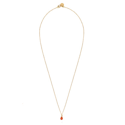 Sapphire Drop Necklace - Orange