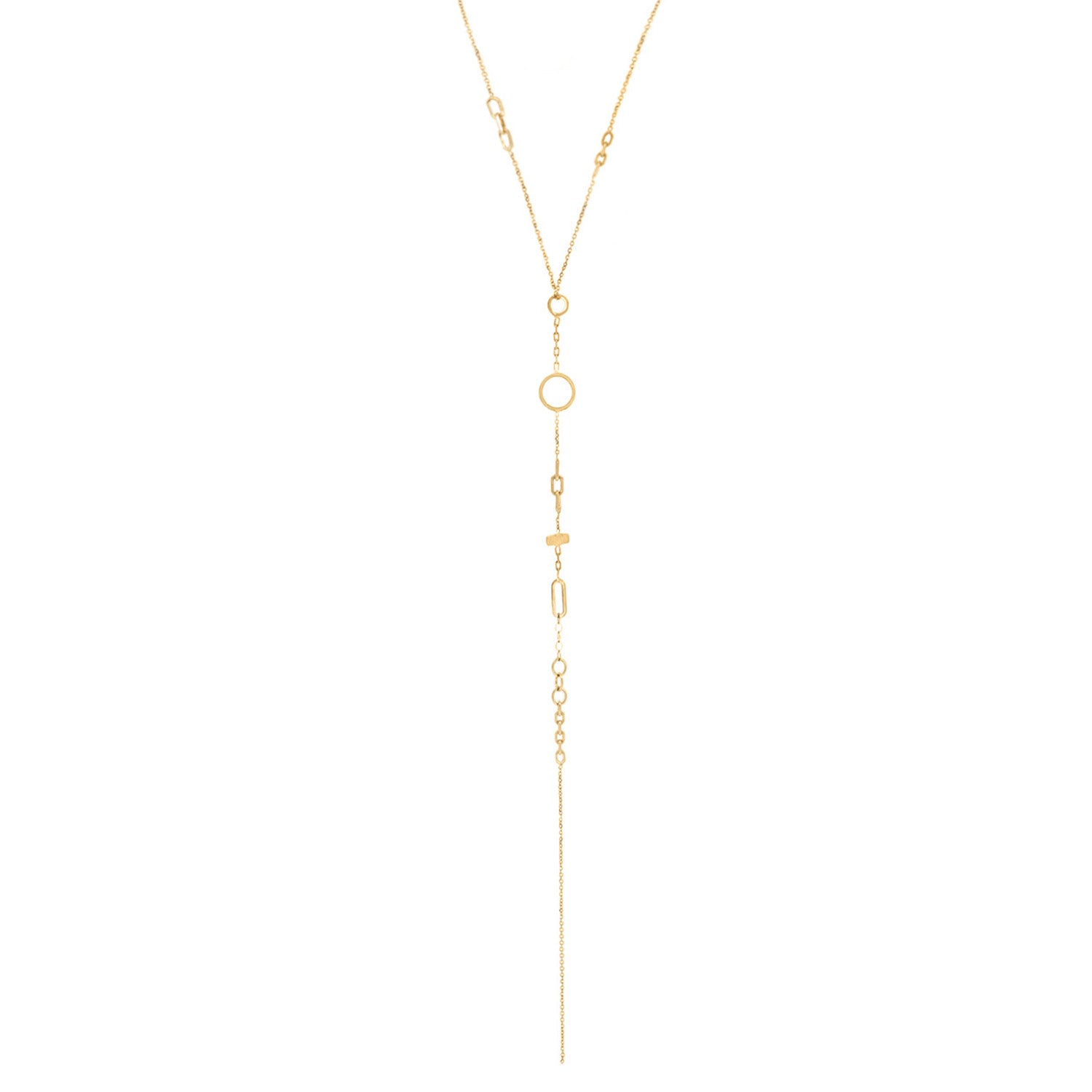 18ct Gold Chains Galore Lariat Necklace.